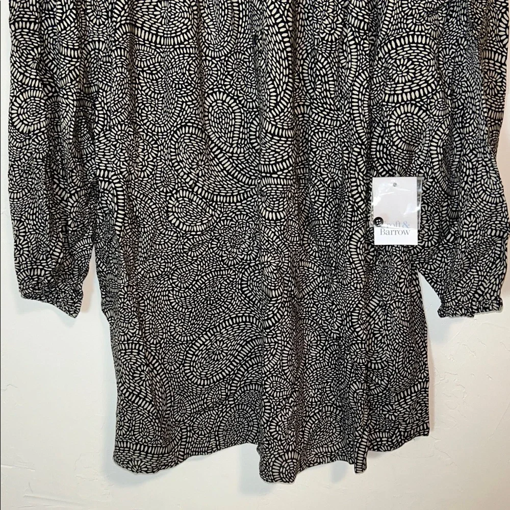 Croft & Barrow 3X Woman’s Smocked shoulder Paisley Print Rayon blouse